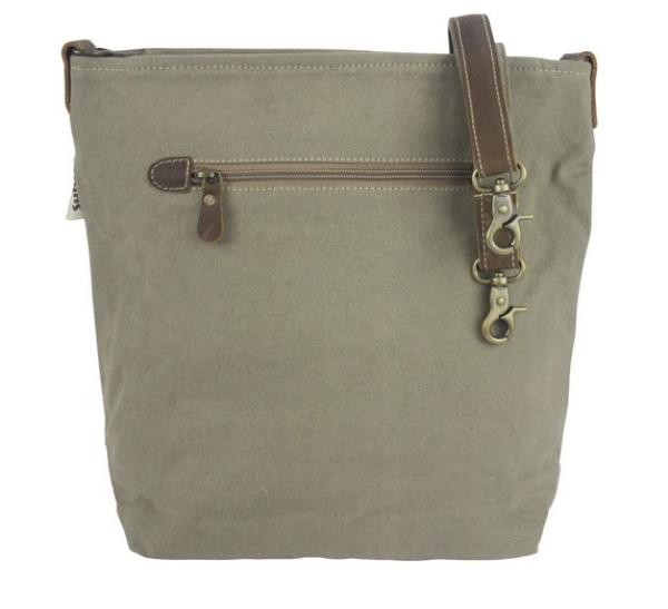 Sunsa Damen Canvas Tasche Umhängetasche/ Crossbody khaki, Mandalamotiv